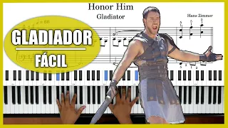 🎹 HONOR HIM (GLADIADOR): tutorial para ✅ PIANO FÁCIL ✅