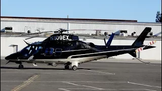 Agusta A109 Helicopter Crashed on 11-06-2020 at Keck Hospital USC - Video of Start-Up Takeoff N109EX