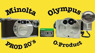 Olympus O Product vs Minolta Prod 20’s - Retro 35mm film camera B&W shoot-out