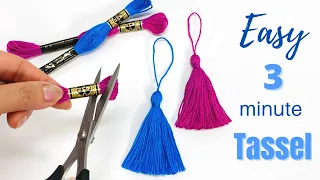 How to Make a Tassel with Embroidery Floss   Easy DIY- Sew on Gifts to Sell