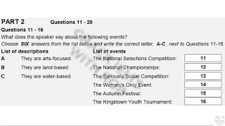 Part 2 - IELTS Listening Actual Test 2021 with Answers - 24/02/2021 - No ads - BC - IDP