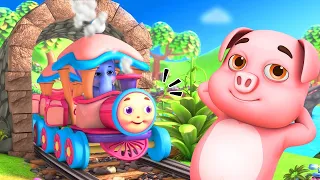 Five Little Piggy On The Railway | Wash Your Hands | Nursery Rhymes | Rhyme For Kids | Baby Play