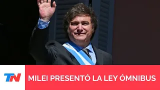 Milei envió al Congreso la ley ómnibus con el paquete de reformas que quiere hacer en el Estado