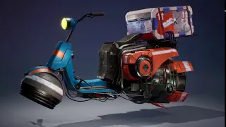 Hover Bike Front Idle