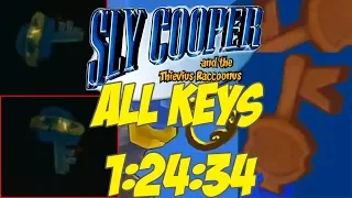 Sly Cooper All Keys Speedrun in 1:24:34