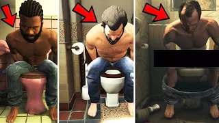 The scandal of Franklin, Trevor and Michael in the toilet in Gta 5