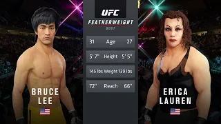 PS5 | Bruce Lee vs. Erica Lauren (PLUS-SIZE) (EA Sports UFC 4)