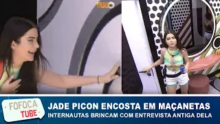 Jade Picon encosta em maçanetas e internautas brincam com entrevista antiga da influenciadora