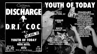 YOUTH OF TODAY - Live at The Ritz - New York, NY - August 23, 1986
