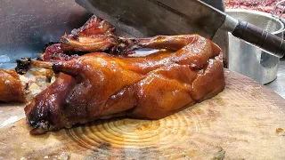 HongKong StreetFood #BBQork #RoastedGoose Chicken，Roasted#PorkBelly #CharSiu #Tuenmun  SiuMei #ASMR