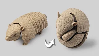 Armadillo - print in place - 3D printing on Ender 3