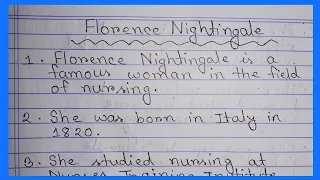 10 lines essay on "Florence Nightingale ". /Florence Nightingale story