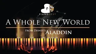 A Whole New World (End Title) Aladdin - Piano Karaoke / Sing Along Cover Lyrics