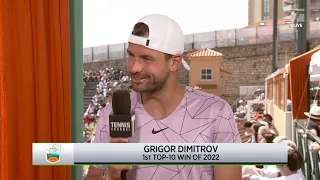 Grigor Dimitrov: 2022 Monte Carlo Third Round Win Interview