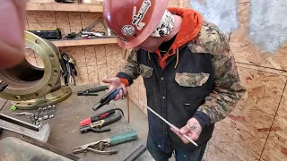 Welding stingers to weld pipe or structure with