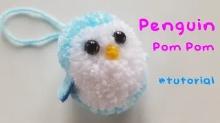 How To Make A Little Penguin Pom Pom 🐧 DIY Tutorial 🐧
