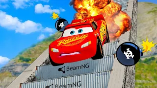 PIXAR Cars Vs Stairs Of Death - Which Is Best In BeamNG Drive ?