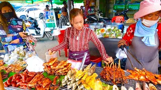 Best Khmer food for lunch - Grilled Fish, Chicken, Pork, Eggs, Frog & More Cambodian street food