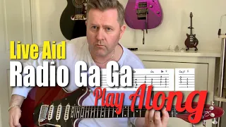 Queen Radio Ga Ga Live Aid Guitar Play Along With Guitar Tab & Chords Bohemian Rhapsody Soundtrack