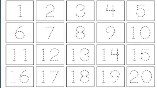 1234,12345, counting 1to20 numbers, writing 1to20 numbers, learning 1234567891011121314151617181920