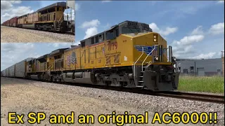 Union Pacific 7179 leads a UP manifest through Taylor Texas with a original AC6000 as the mid DPU!!