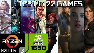 GTX 1650 + Ryzen 3 3200G | Test in 22 Games