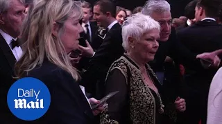 Dame Judi Dench wears beautiful embroidery at the Olivier Awards - Daily Mail