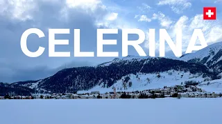 Where is the Spring? Walking Tour Through Snowy Celerina, Switzerland. 4K