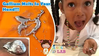 Playing with Gallium - Metal That Melts In Your Hand! - Science for kids!