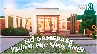 No Gamepass Modern One Story House I 25k! I Build and Tour - iTapixca Builds