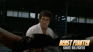 KARATE BULLFIGHTER " Mas Ōyama (Sonny Chiba) fights a bull barehanded" Movie Clip