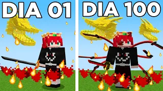 SOBREVIVI 100 DIAS NO DEMON SLAYER DO MINECRAFT O FILME