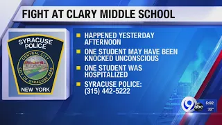 Student sent to hospital after Clary Middle School fight