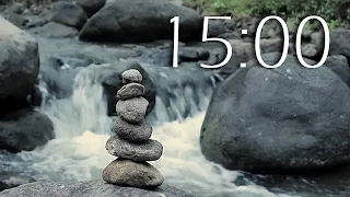 Waterfall | 15 Minute TIMER - calming Music.