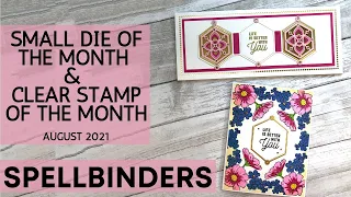 Spellbinders Small Die and Clear Stamp of the Month | August 2021 | 2 Cards