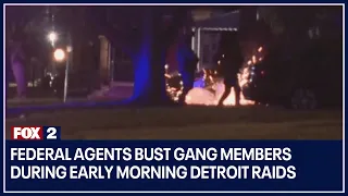Federal agents bust gang members during early morning Detroit raids
