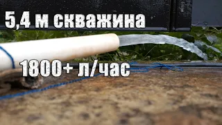 5,4 м и 1800+ л/час дебет. Короткая абиссинка в Истринском районе.