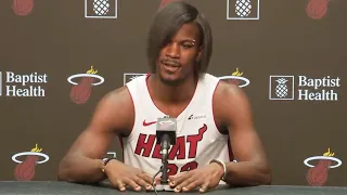 Jimmy Butler shows off new emo hairstyle at Miami Heat media day 😂