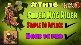 Th16 simple and best attack strategy | Super Hog rider 🔥 #coc #clashofclans @mafiathegamer7