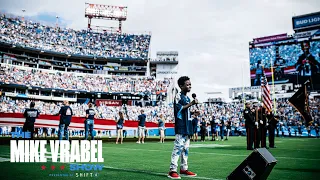 10 Year Old D'Corey Johnson Amazes Everyone Singing the National Anthem | Mike Vrabel Show