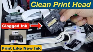Epson ET 2720 Printhead Cleaning & Repairing For Clogged Ink !!
