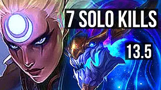 DIANA vs AURELION SOL (MID) | 7 solo kills, 67% winrate, Legendary, 12/2/6 | KR Grandmaster | 13.5