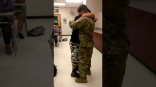 2016 (Army) Soldier surprising his little brother at school for the holidays