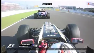 Kimi Raikkonen onboard overtake on Jean-Eric Vergne Japanese GP 2012