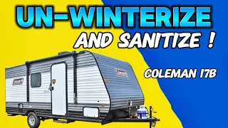 TOP TIPS -How To UN-WINTERIZE Your Coleman 17B Travel Trailer like a PRO!