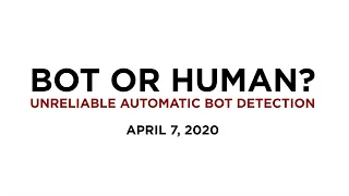 Bot or Human? Unreliable Automatic Bot Detection