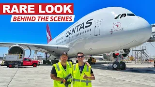 LAX Secrets: EXCLUSIVE ACCESS to Qantas A380 Hangar Operations!