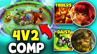 I turned the 2v2 Arena into a 4v2 with this GENIUS Strategy! (DAISY AND TIBBERS OP)