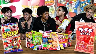 TIKTOKERS TRY JAPANESE CANDY | FT NOAHJAYWOOD, AVIAKBAR, CORBO, AND POVSWITHNOLAN