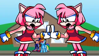 Block Head BUT 2 AMY tries to KILL each other!!! (FNF AMY VS PINKIE PIE)